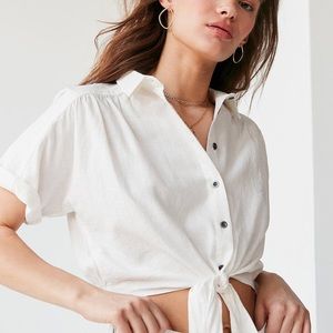 Urban outfitters cropped button up